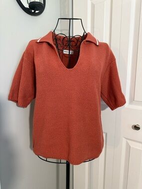 SONOMA Rust Colored Short-Sleeve Knit Sweater, NWT